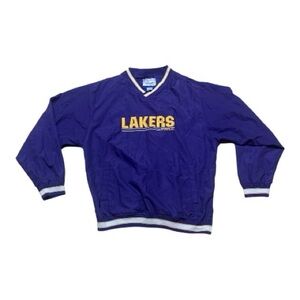 Reebok vintage Los Angeles Lakers V-neck pullover windbreaker jacket